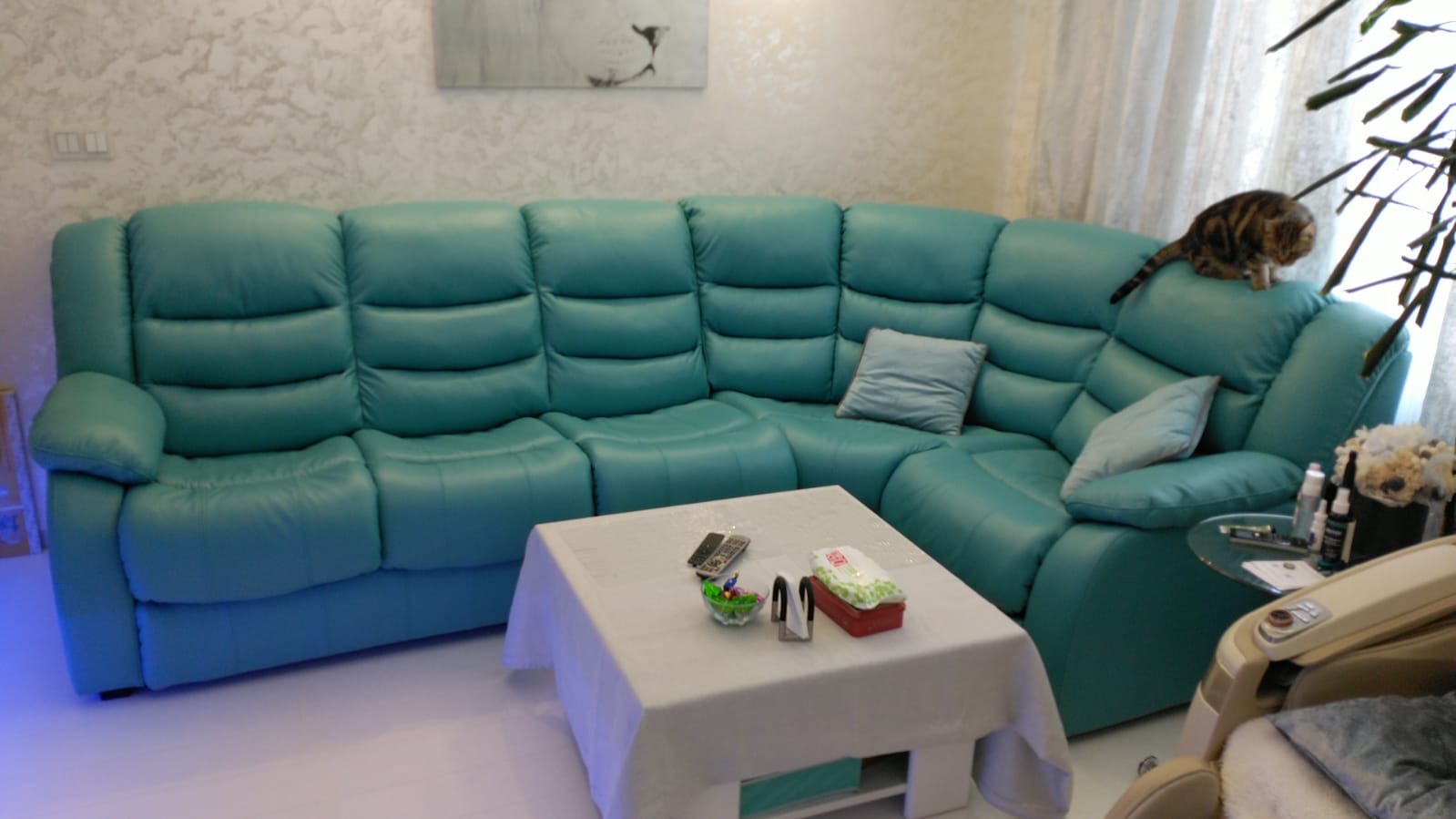 Перетяжка дивана на дому. Щекино